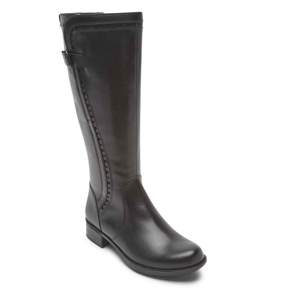 Botas Rockport Mulher Pretas - Copley Waterproof Tall - 20931YFAI